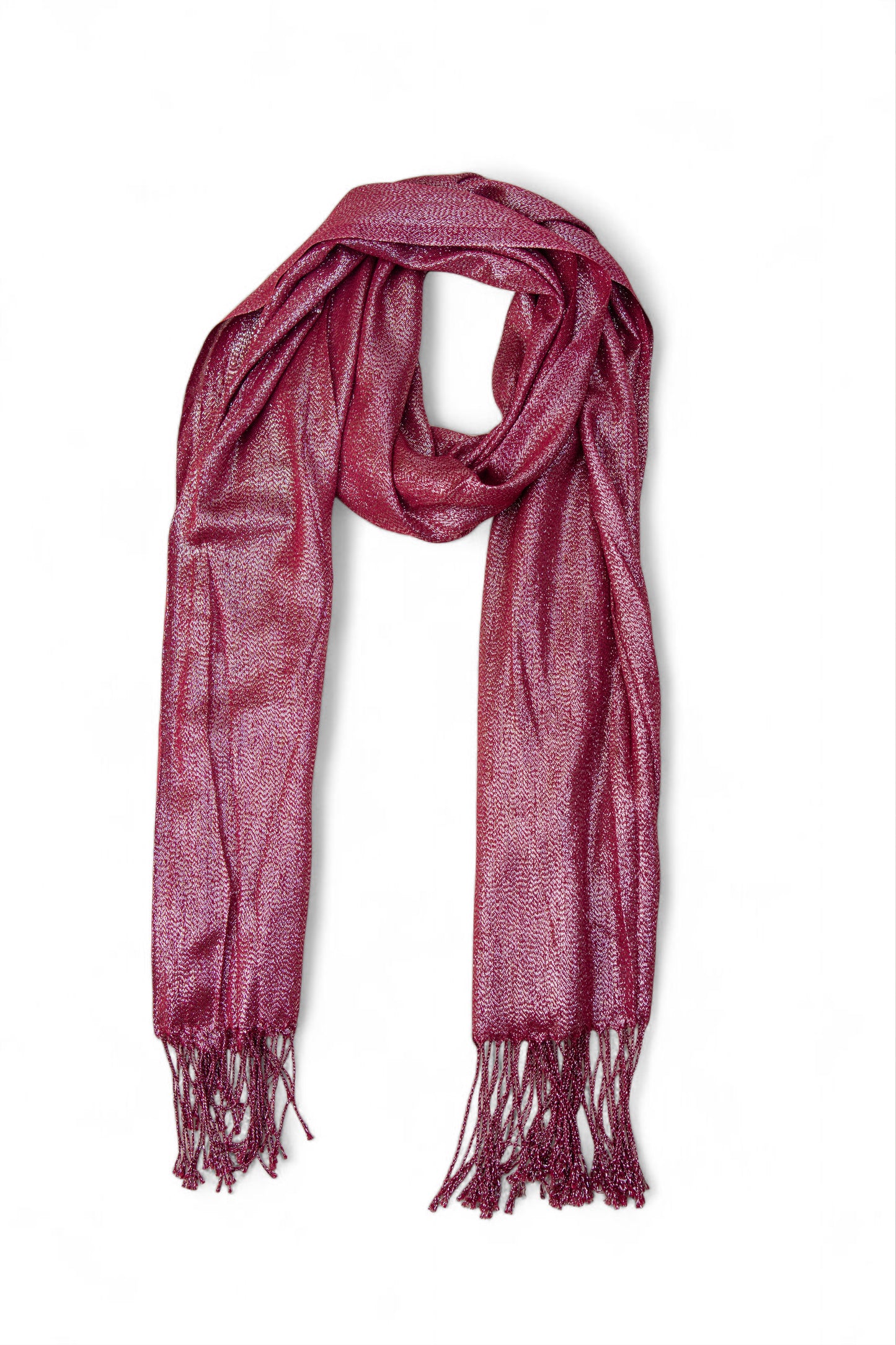Crimson Sheen Scarf 