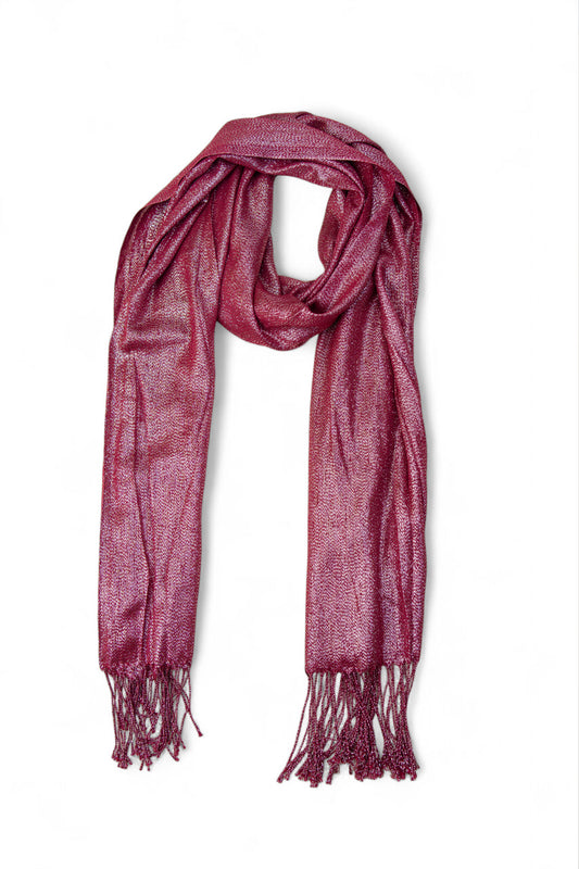 Crimson Sheen Scarf 