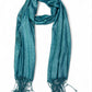 Teal Silken Drape Scarf 