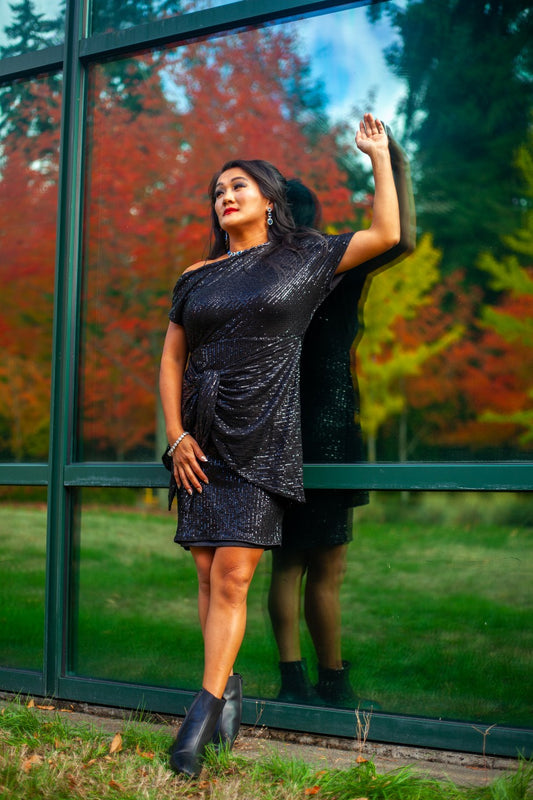 The Noir Glamour Midi