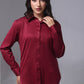 The Bordeaux Satin Shirt